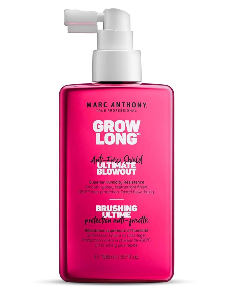 Marc Anthony Anti-Frizz Shield Ultimate Blowout Spray, Grow Long - Smooth, Shiny Hair in High Humidity - Heat Protectant - 6.7 oz | Grow Long, Smooth, Shiny Hair, in High Humidity