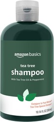 Amazon Basics Tea Tree Oil Shampoo for Hair, with Peppermint, 10.14 fl oz, Pack of 1