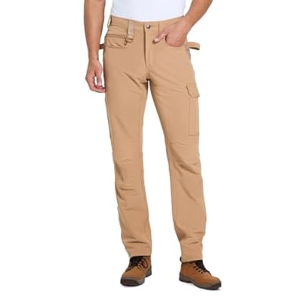 DURAWERK Men's 4-Way Stretch Cargo Pants, Work Pants, Durable Tactical Pants, Lightweight EDC Hiking Pants for Outdoor