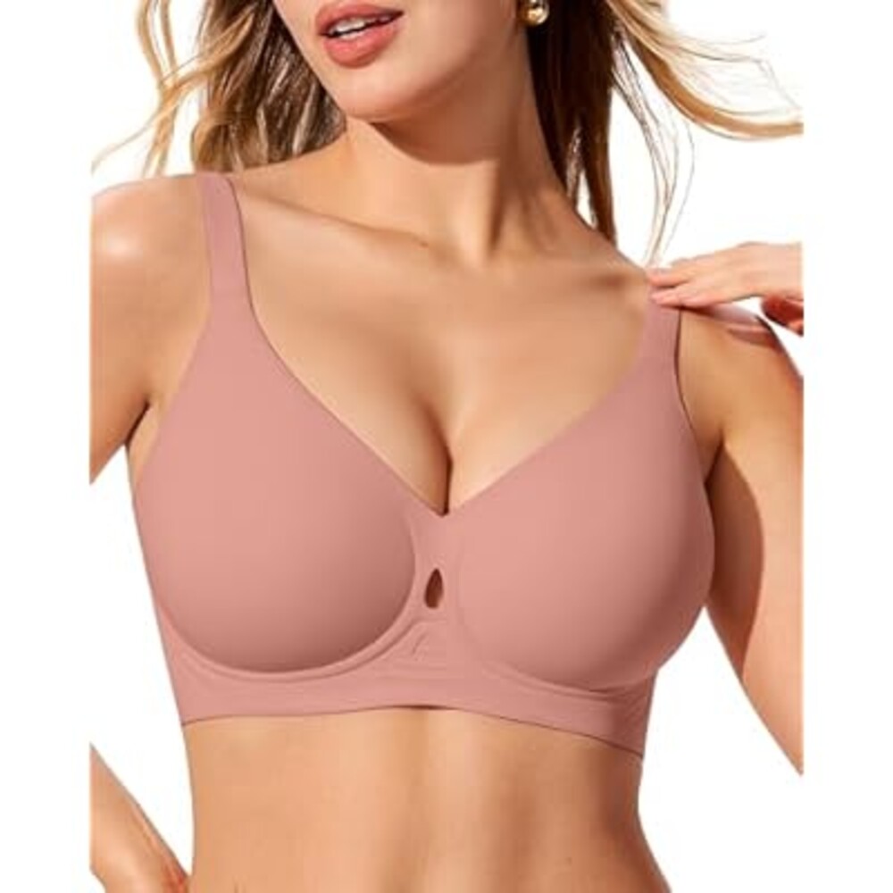 LetsJoli Wireless Bras for Women No Underwire Jelly Bras Seamless Push Up Full Coverage Bralettes Comfortable Everyday Bra