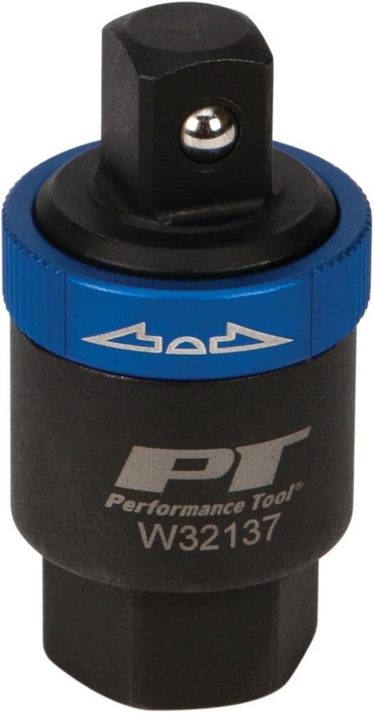 Performance Tool W32137 1/2-Inch Drive Ratcheting Breaker Bar Adapter - Converts Breaker Bar or Sliding T-Handle into Ratchet - Reversible Ratcheting Mechanism with Anodized Switch Collar