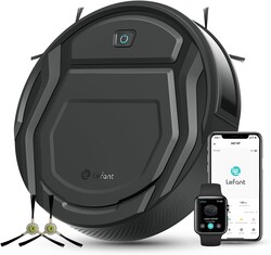 Lefant Robot Vacuum Cleaner M210 Pro,Slim,Quiet,2200Pa Suction,120 Min Self-Charging Robotic Vacuums, Freemove 3.0,WiFi/APP/Alexa,6 Cleaning Modes Ideal for Hard Floors Pet Hair Low Carpet,Black