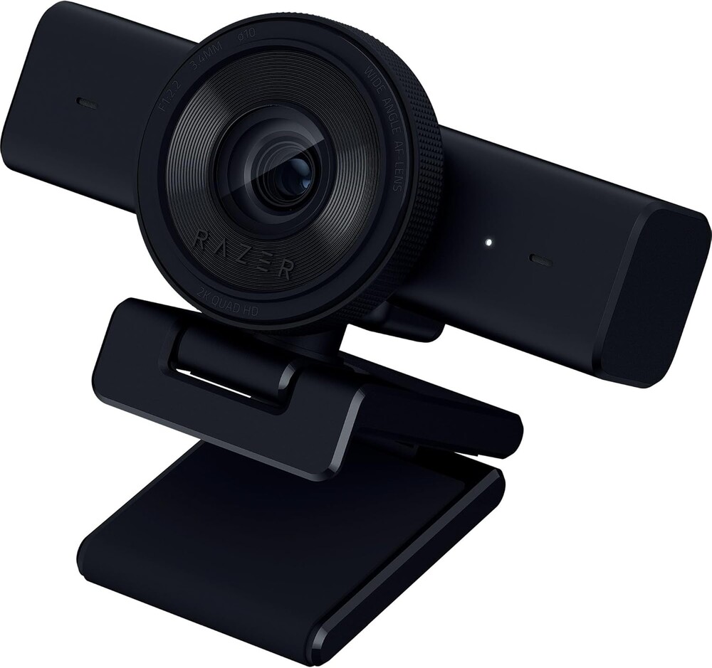 Razer Kiyo V2 X Streaming Webcam: 1440p 60 FPS - Auto Focus - Built-in Microphone - Wide Angle Lense - Integrated Privacy Shutter - Works with OBS, Xsplit, Streamlabs, Discord, Zoom, Teams - Black