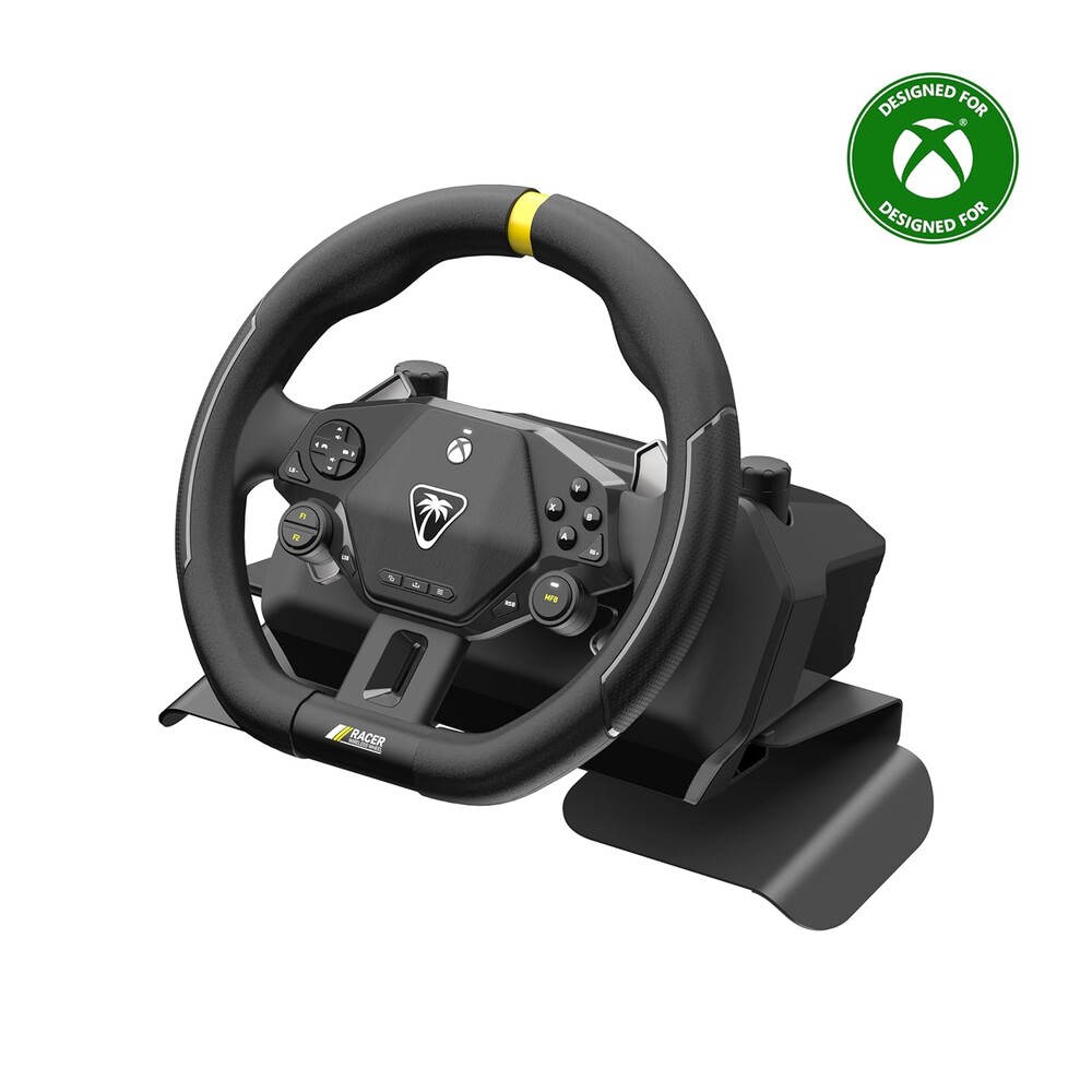 Turtle Beach Racer Wireless Racing Wheel System Officially Licensed for Xbox Series X|S & Xbox One and Windows PCs – Complete Design, Reliable Wireless Connection, up to 30Hr Battery– Black