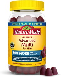 Nature Made Advanced Multivitamin Gummies for Him with Magnesium Citrate, Calcium & All 8 B Vitamins, Multivitamin for Men, 90 Gummies, 30 Day Supply