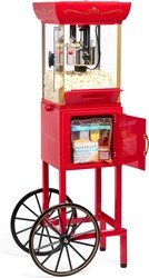 Nostalgia Popcorn Maker Machine - Professional Cart With 2.5 Oz Kettle Makes Up to 10 Cups - Vintage Popcorn Machine Movie Theater Style - Red