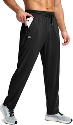 G Gradual Men's Sweatpants with Zipper Pockets Lightweight Mesh Athletic Pants for Men Open Bottom Workout Gym Running