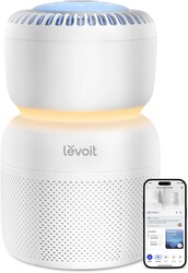 LEVOIT Air Purifier for Home Bedroom with HEPA Filter, White Noise Sound Machine and Blue Light-Free Night Light Support Better Sleep, AHAM VERIFIDE, 5 Air Quality Monitor, Smart WiFi, Sprout