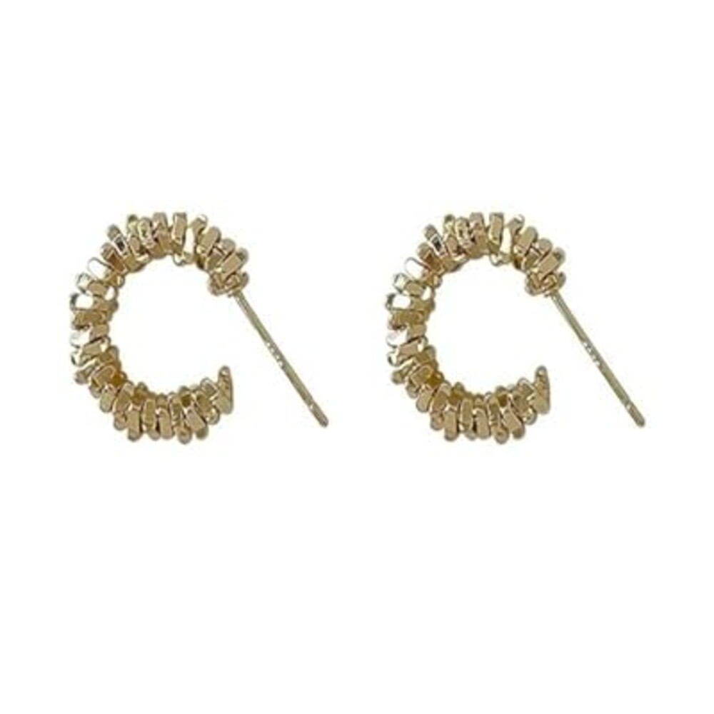 Hoop Earring Sterling Silver 40mm Plated Gold/Silver Trendy Earrings for Women 2024 Lightweight Hypoallergenic Earrings