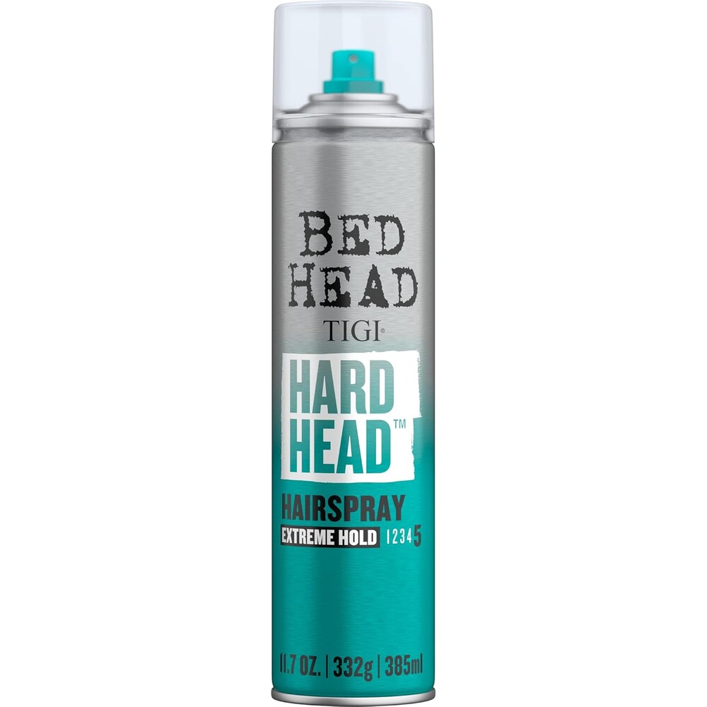 TIGI Bed Head Hard Head Hair Spray – Extra Strong Hold for All Day Style and All Hair Types, 11.7 oz