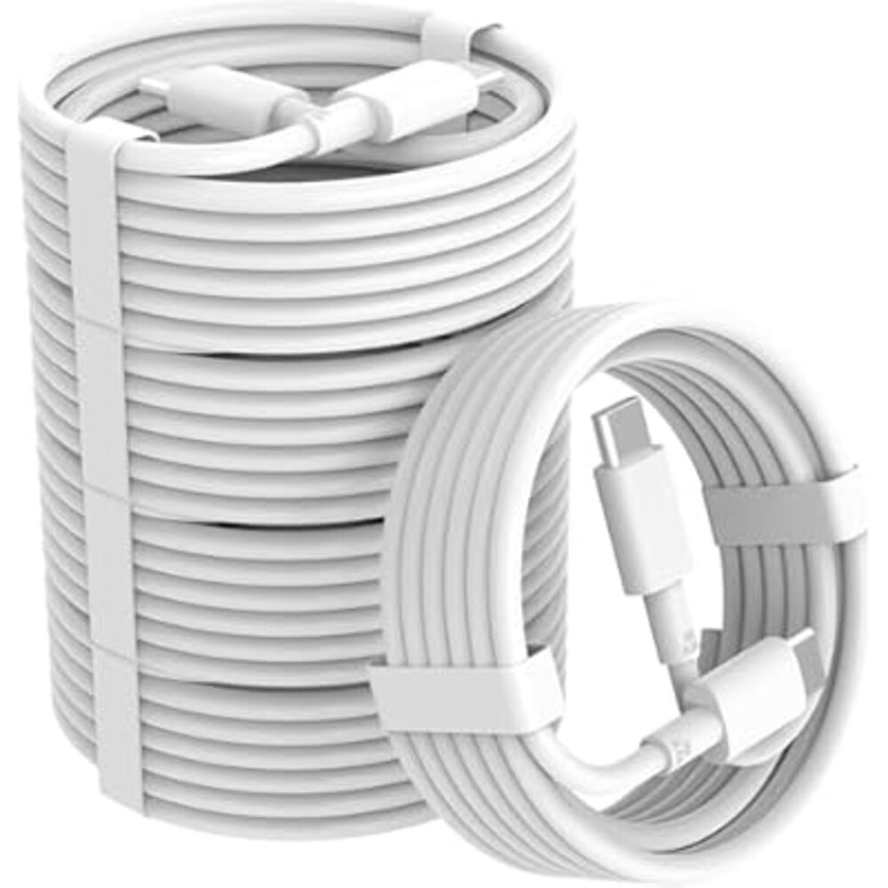 Kobilar USB C to USB C Cable Fast Charging, 5-Pack 3ft Type C Charging Cables for iPhone 17/16 Pro Max Plus, 65W C to C Cable for Samsung S25 S24, iPad Pro 11/13 inch, iPad Air