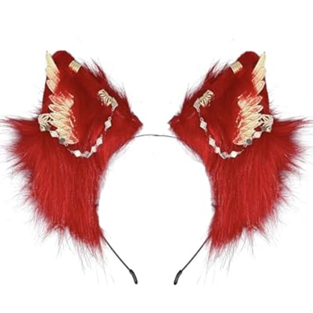 QUICOMP Handmade Wolf Ears Polychrome Anime Cosplay Fox Wolf ears Animal Hairband