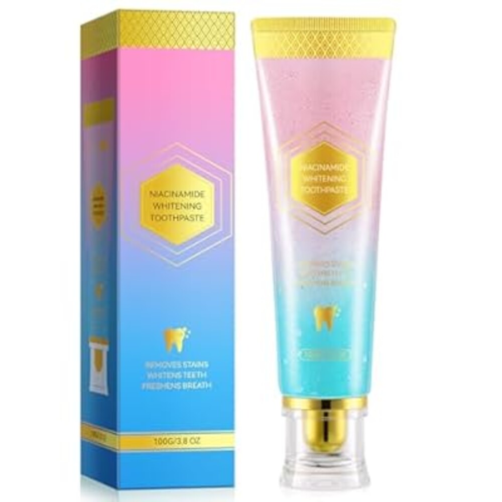 Niacinamide Whitening Toothpaste, Nicotinamide White Toothpaste, Gentle Care Deep Stain Removal, Improves Gum Health, Protects Tooth Enamel, Fresh Breath