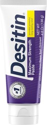 Desitin Maximum Strength Baby Diaper Rash Cream, 40% Zinc Oxide, Hypoallergenic No Added Parabens & Dyes, Protects & Relieves Baby’s Skin for Up to 12 Hours, Prevents Diaper Rash, 4.8 oz Tube