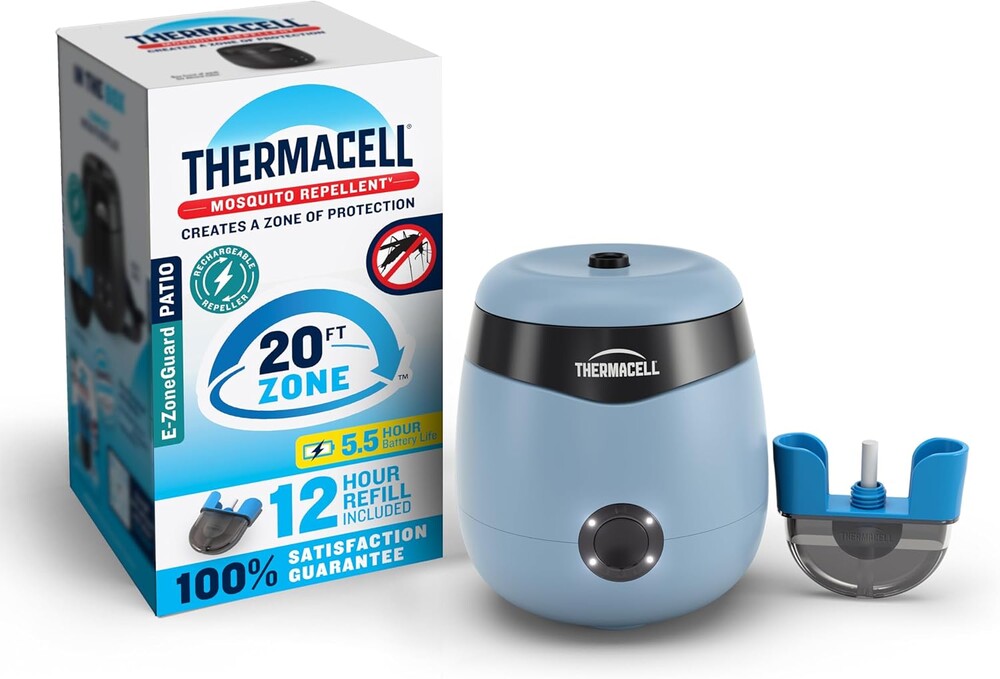 Thermacell E-Series Rechargeable Mosquito Repeller with 20’ Mosquito Protection Zone; Bug Spray Alternative; Scent Free