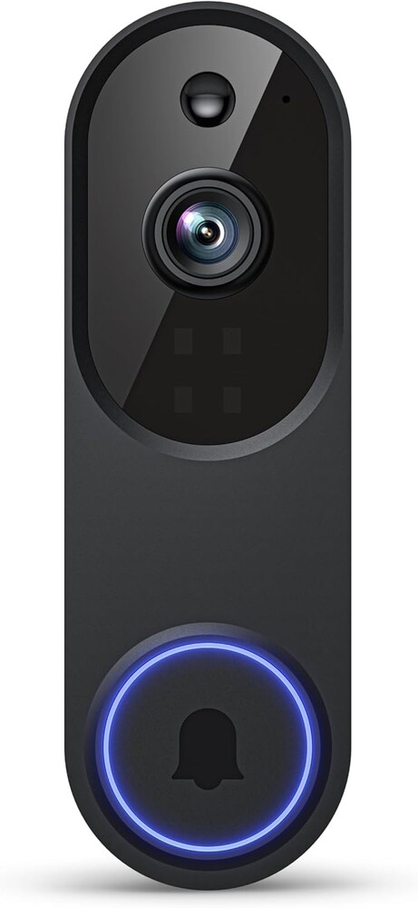 1080P Wireless Video Doorbell Camera, 2.4G WiFi Only, AI Human Detection, Indoor/Outdoor Surveillance Cam, 2-Way Talk, Night Vision, Cloud Storage (Sold Separately)
