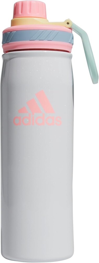 adidas Stainless Steel Metal Water Bottle 20 oz (600 mL) Screw Cap