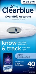 Clearblue Ovulation Test with Clear Digital Results, Over 99% Accurate at Detecting LH Surge, 40 Ct