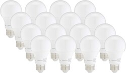 Amazon Basics A19 LED Light Bulbs, 60W Equivalent, 9W Energy Efficient, E26 Standard Base, Soft White 2700K, Dimmable, 10,000 Hour Lifetime, 16-Pack