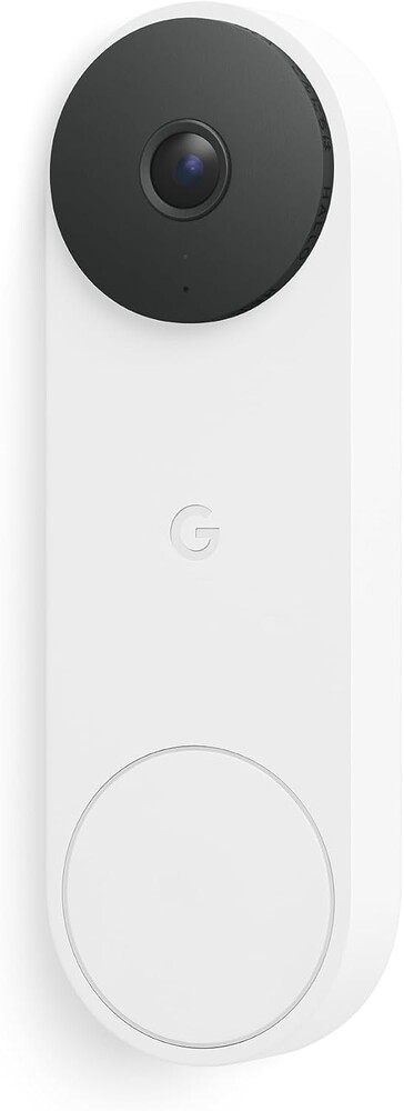 Google Nest Doorbell (Wired, 3rd Gen) - 2K Video and Gemini, Live View, Night Vision, 2-Way Audio - Works with Google Home - 2025 Model - Snow