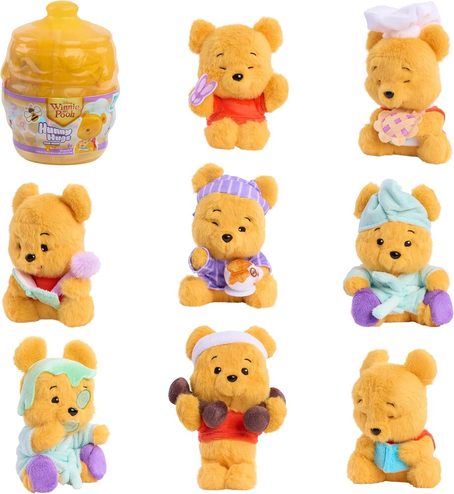 HAPPY HAUL Disney Winnie the Pooh Hunny Hugs Capsule Plush Collectible Toy, Surprise Plush Toy in Honey Pot Blind Capsule, 5.5-Inch Stuffed Toy, Short-Run Drop, Ages 8 and up