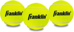 Franklin Sports Pressureless Tennis Balls - Official Size, Low Pressure - Great for Training + Practice - Low Bounce - All Court Surface - Carry Bag Included