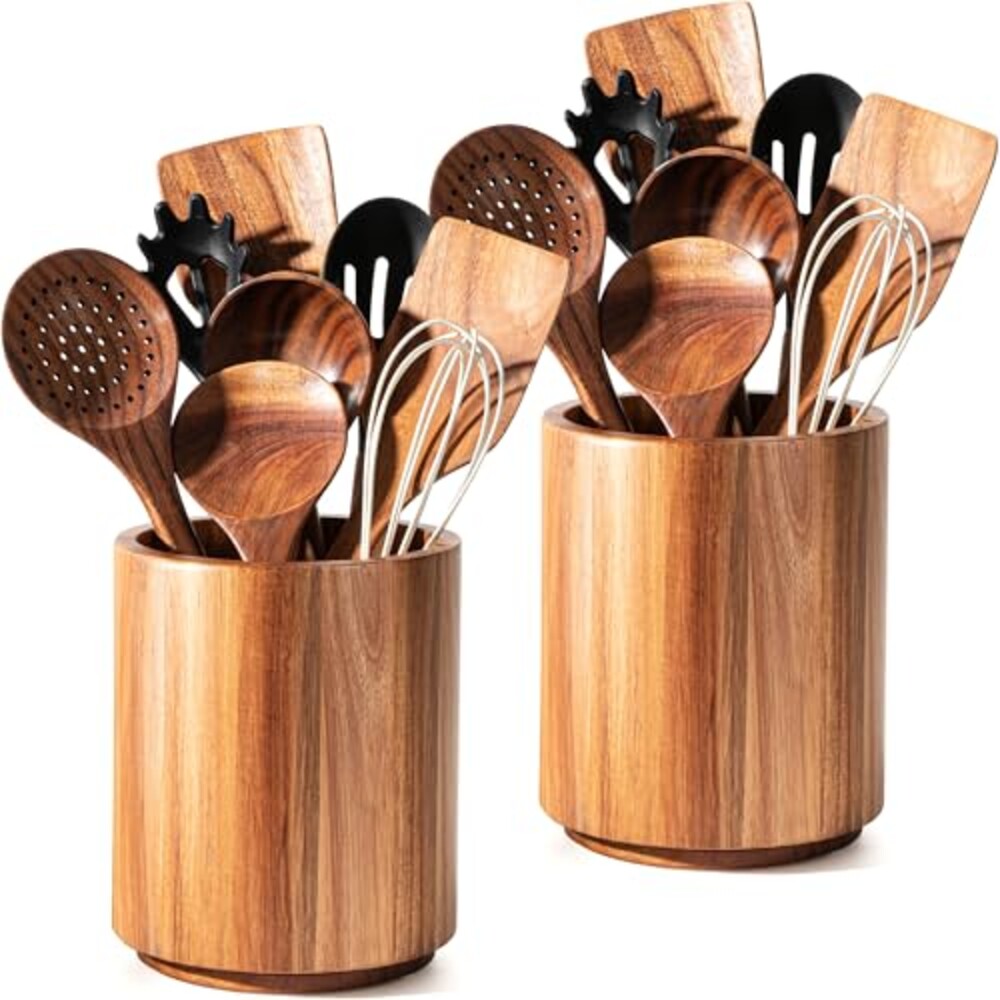 Criusia Utensil Holder 2 Pack, 360° Rota
