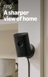 Ring Indoor Cam Plus (newest model), Home or business security, Retinal 2K for crisp, true-to-life video quality, 4x Enhanced Zoom, Low-Light Sight, Black