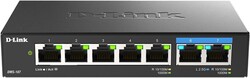 D-Link 7-Port 2.5GB Unmanaged Gaming Switch with 2 x 2.5G, 5 x 10/100/1000 Mbps - Multi-Gig, Network, Fanless, Plug & Play (DMS-107) Black
