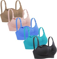 Lataly Womens Seamless Nursing Bra Sleeping Maternity Bralette for Breastfeeding Pack of 3