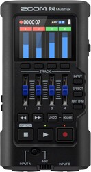 Zoom R4 Multi-Track Recorder for Musicians with 2 XLR/TRS Combo Inputs, 32-Bit Float, Stereo Bouncing Built-In Microphone, Effects, Rhythms, Battery Powered, USB Audio Interface