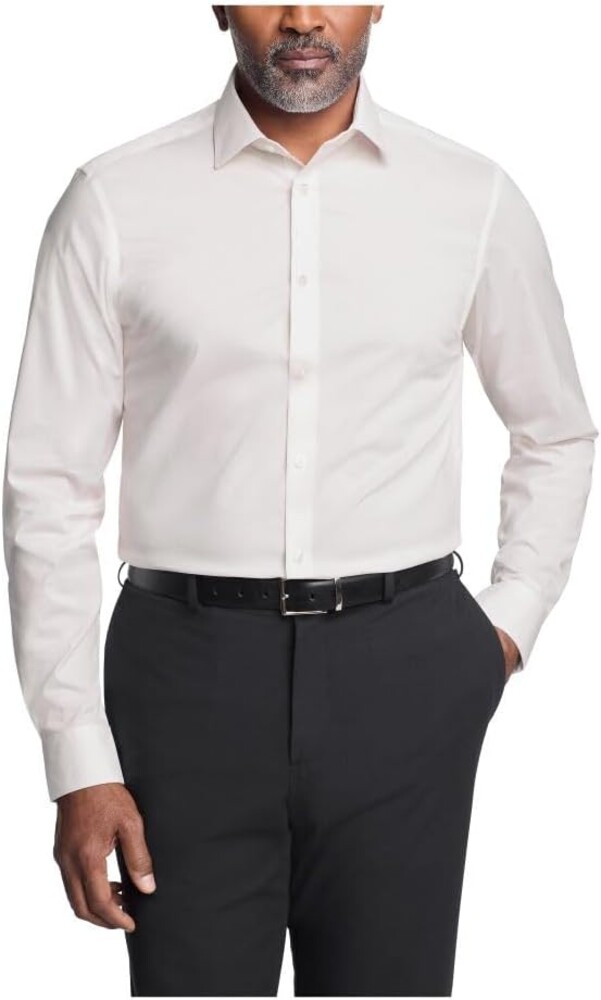 Calvin Klein Mens Dress Shirt Slim Fit Non Iron Stretch Print