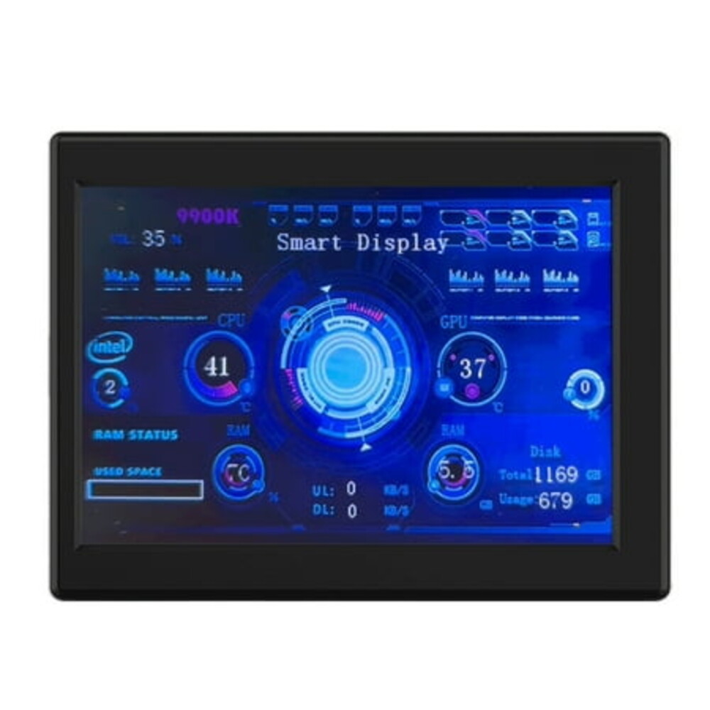 3.5 Inch IPS Monitor Display Computers Monitor CPU GPU Monitoring Sub-Screen ABS Housing Support DIY Theme Editing Free Software Upgrade