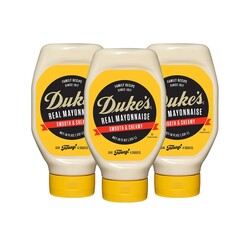 Duke’s Real Mayonnaise Squeeze Bottle - Original Smooth & Creamy Taste, 18 Ounce (Pack of 3)