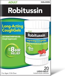 Robitussin 8 Hour Liqui-gels Cough, Adult Formula - 20 count Liqui-Gels