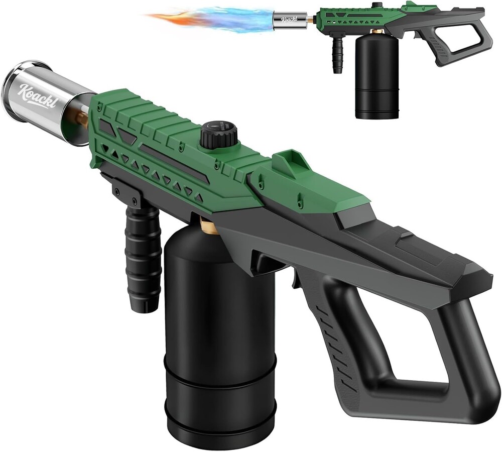 KOACKL Propane Torch Gun | Adjustable Flame Thrower Gun | Gas Welding Kits Blow Torch for Ooutdoor Welding, Campfire & Charcoal (Propane Tank Not Included)
