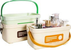 Frcctre 3 Pack Shower Caddy Basket with Handles, Portable Plastic Tote Storage Basket Toiletry Organizer Bin for Bathroom, Kitchen, Pantry, College Dorm, Gym