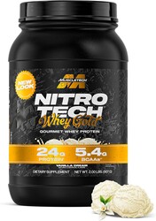 MuscleTech Whey Protein Powder (Vanilla Cream, 2LB) - Nitro-Tech Whey Protein Isolate Smoothie Mix for Lean Muscle & Recovery - 24g of Whey Gold for Women & Men - Packaging May Vary