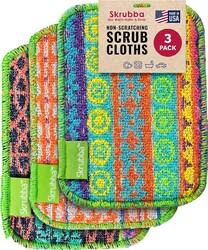 Wet-it! Skrubba 3-Pack Reusable Dish Scrubbers – Non-Scratch Scouring Pads for Kitchen & Household – Eco-Friendly, Dishwasher Safe Scrub Sponges for Dishes, Pots & Pans (Vogue)