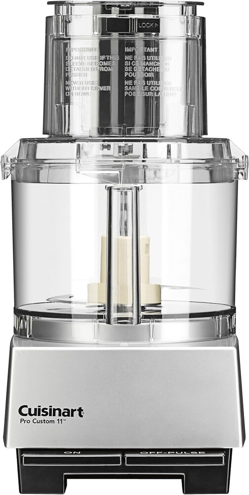 Cuisinart Food Processor, Dishwasher Safe 11-Cup Food Processor with Slicing & Shredding Discs, Cuisinart Pro Custom 11 Stainless Steel Electric Chopper & Kitchen Food Processor, Chrome, DLC-8SBCYP1
