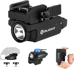 OLIGHT PL-Mini 2 Valkyrie 600 Lumens Magnetic USB Rechargeable Compact Weaponlight with Adjustable Rail, High Performance CW LED Tactical Flashlight with Built-in Battery