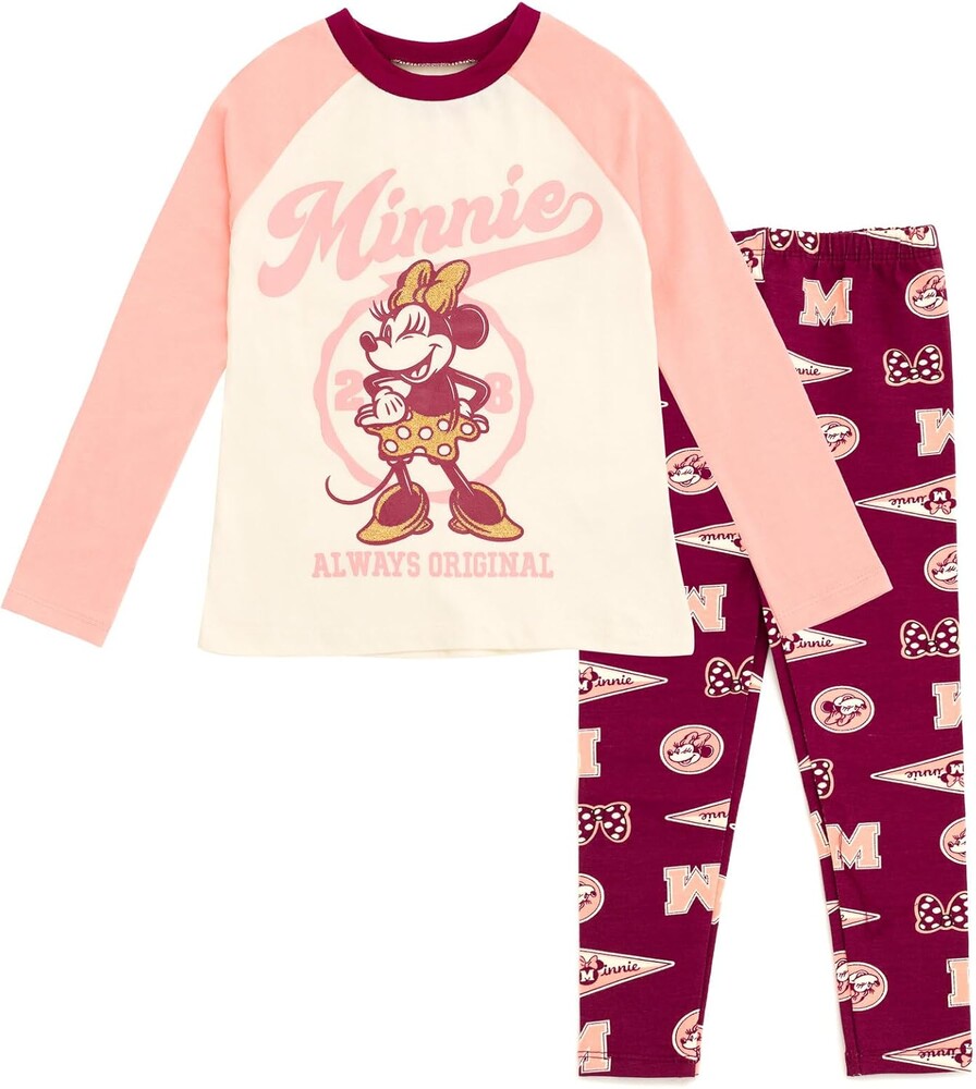 Disney Minnie Mouse Mickey Mouse T-Shirt and Leggings Outfit Set Infant to Big Kid