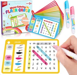 Sight Words Kindergarten Learning Activities: 160 Word Search Spelling Games - Reusable Water Coloring Flash Cards for Studying - Educational Travel Games for Road Trip 4-8 Year Olds