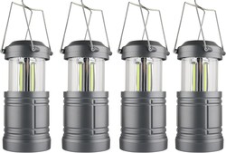 LED Camping Lantern, Battery Powered Hanging Lantern for Outdoor Camping Emergency Power Outages, 4 Pack
