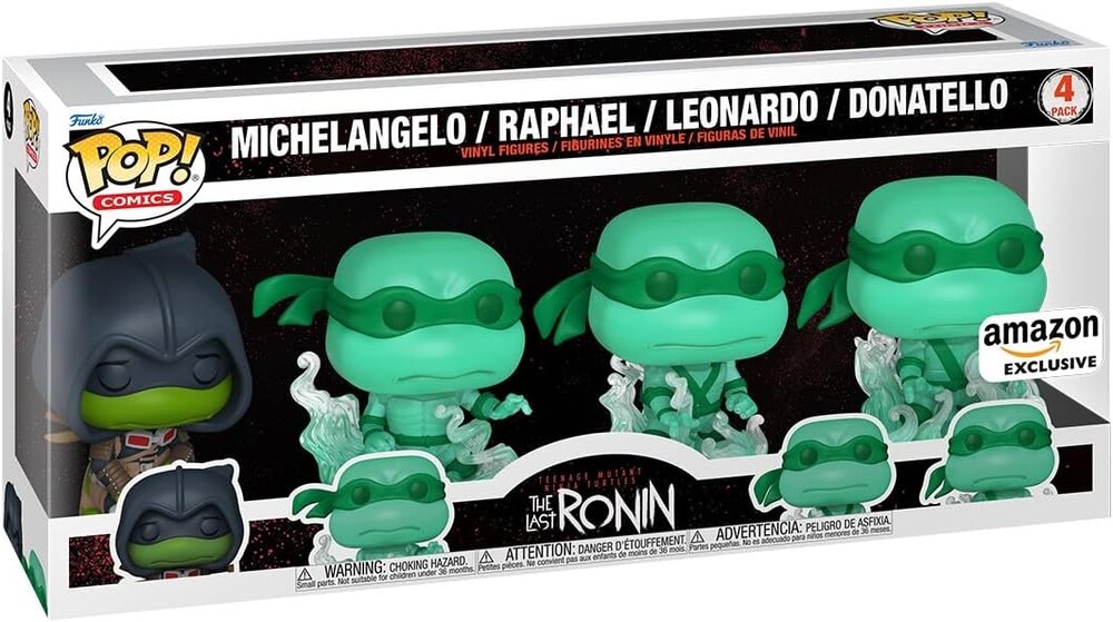 Funko Pop! Comics: Teenage Mutant Ninja Turtles (TMNT) The Last Ronin- Michelangelo - Brothers, 4-Pack - TMNT Comics - Amazon Exclusive - Collectable Vinyl Figure - Gift Idea - Official Merchandise