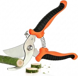 Pruning Shear, Premium Gardening Scissors for Rose Bushes, 7.5IN Garden Pruner Effortlessly Cuts 0.6IN Branches with Stainless Steel Blades Softgrip, One-Hand Lock Garden Clippers for Shrubs