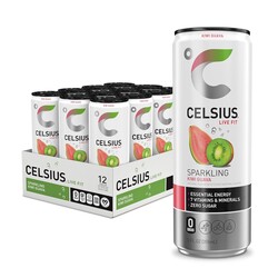 CELSIUS Sparkling Kiwi Guava, Sugar Free Energy Drink, 12 Fl Oz (Pack of 12)