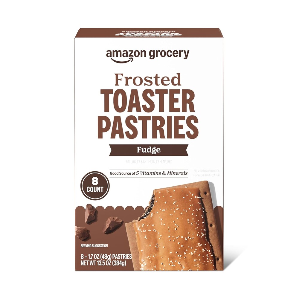 Amazon Grocery, Frosted Toaster Pastries, Fudge, 13.5 ounce, 8 Ct