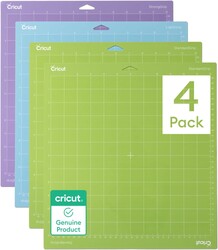 Cricut Cutting Mat Variety Pack (4 Count, 12in x 12in) - for Explore & Maker Machines - Includes 2 StandardGrip, 1 LightGrip, 1 StrongGrip