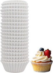 500 Counts White Mini Cupcake Liners for Baking Cups, Small Cupcake Wrappers Greaseproof Muffin Liners Holders for Party, Wedding, Birthday